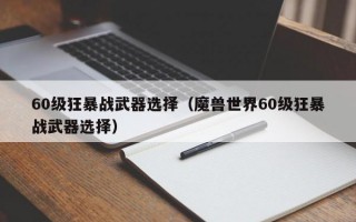  60年代狂暴战武器选择,十字军狂暴战毕业装备？